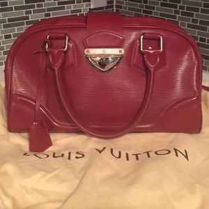 Louis Vuitton Epi Leather Bowling Bag RED